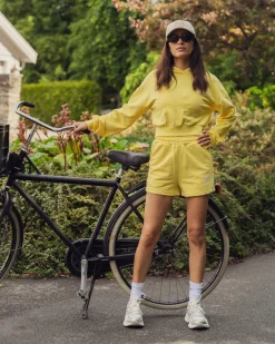 Cropped Hoodie Loopback Yellow Lemon