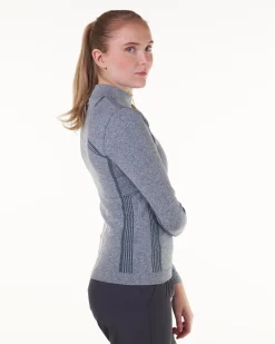 Dry Ctrl Seamless LS Blue Melange