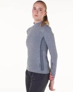 Dry Ctrl Seamless LS Blue Melange