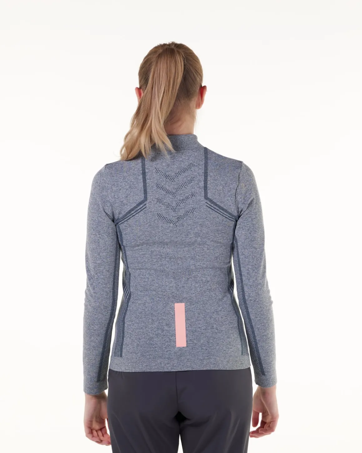 Dry Ctrl Seamless LS Blue Melange