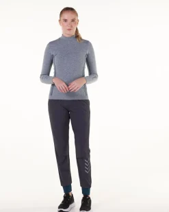 Dry Ctrl Seamless LS Blue Melange