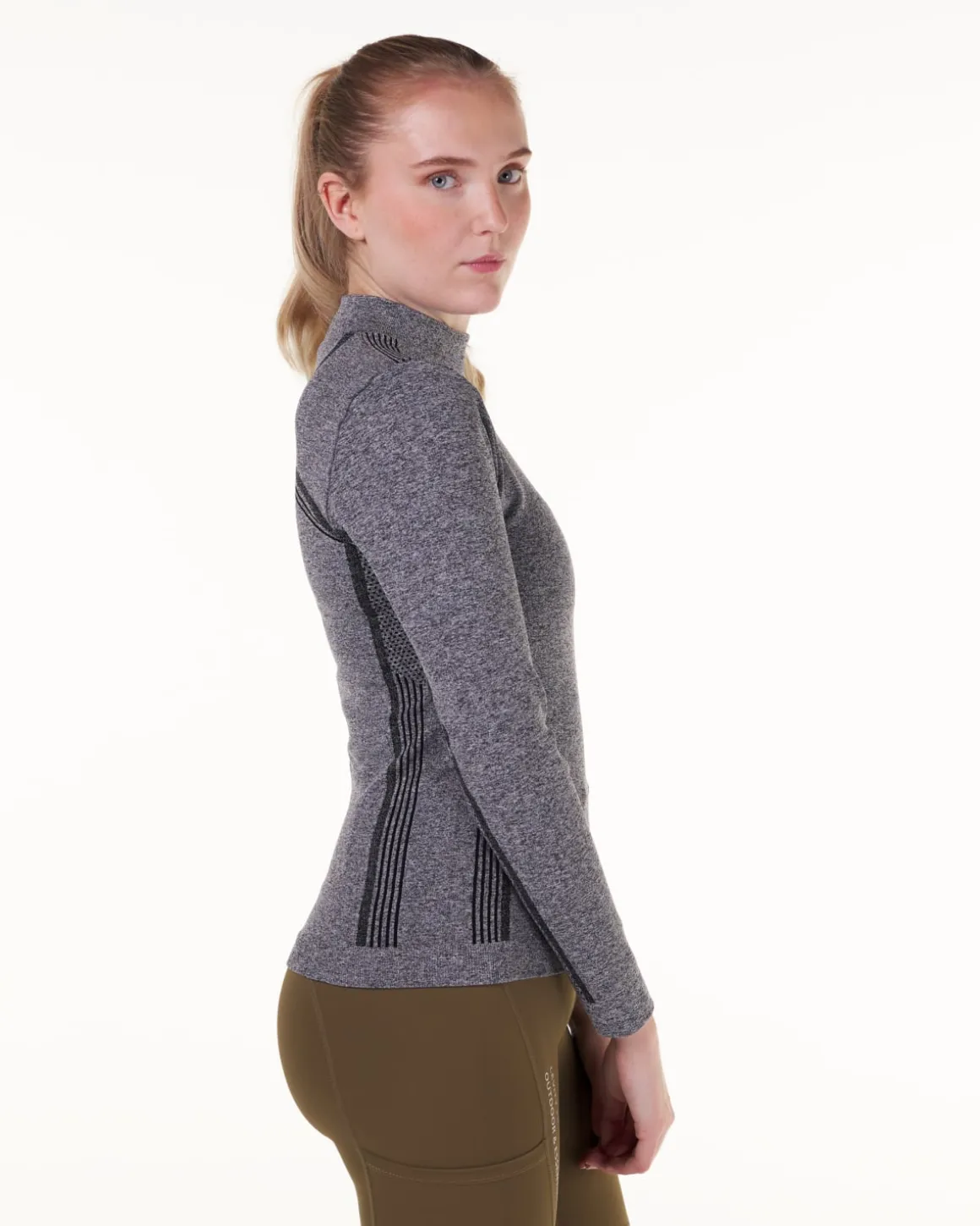 Dry Ctrl Seamless LS Grey Melange