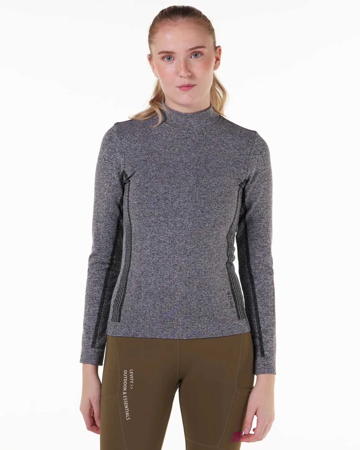 Dry Ctrl Seamless LS Grey Melange