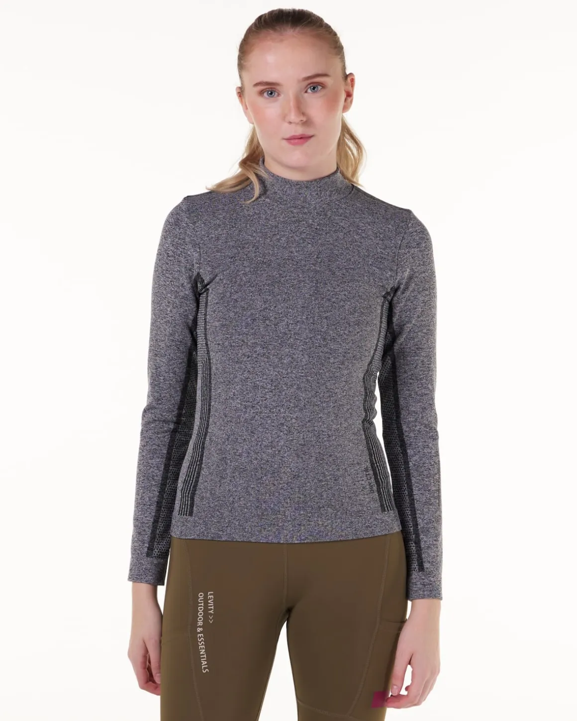 Dry Ctrl Seamless LS Grey Melange