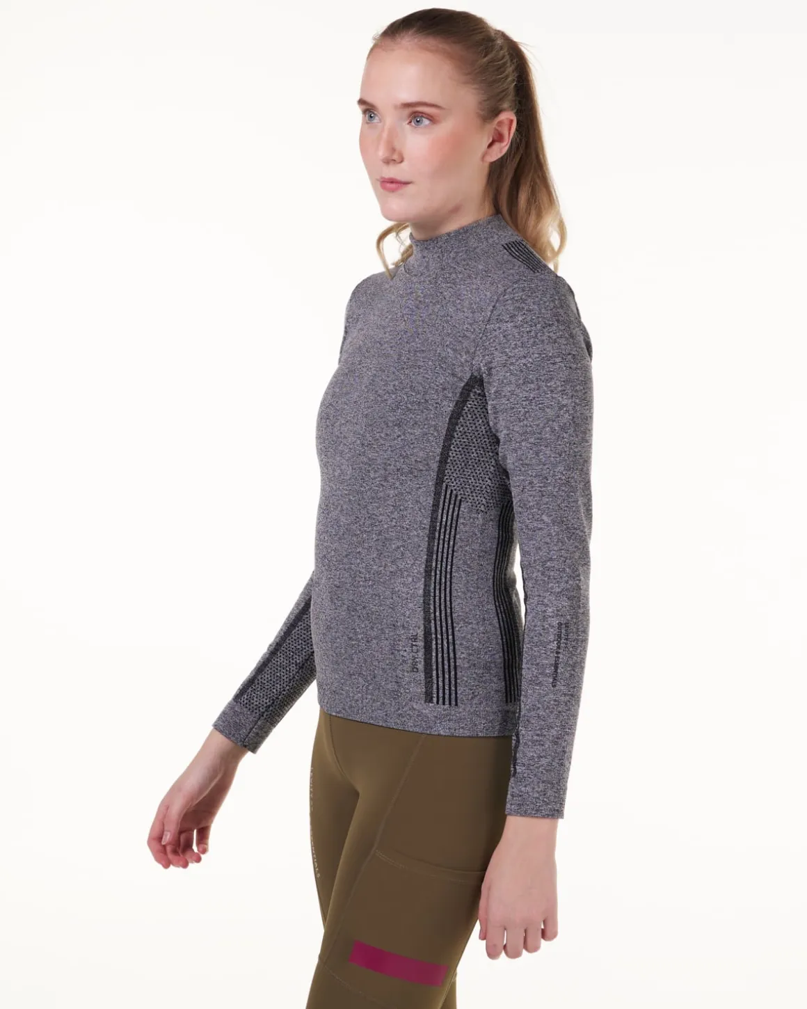 Dry Ctrl Seamless LS Grey Melange