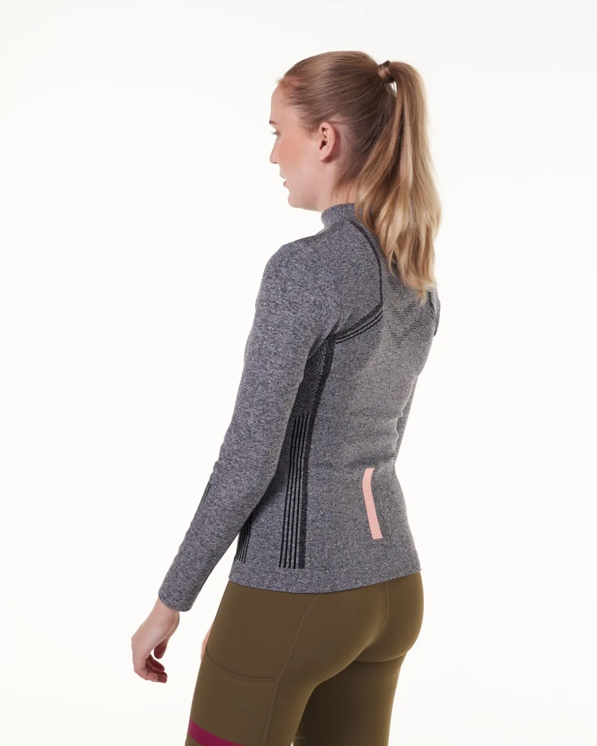 Dry Ctrl Seamless LS Grey Melange