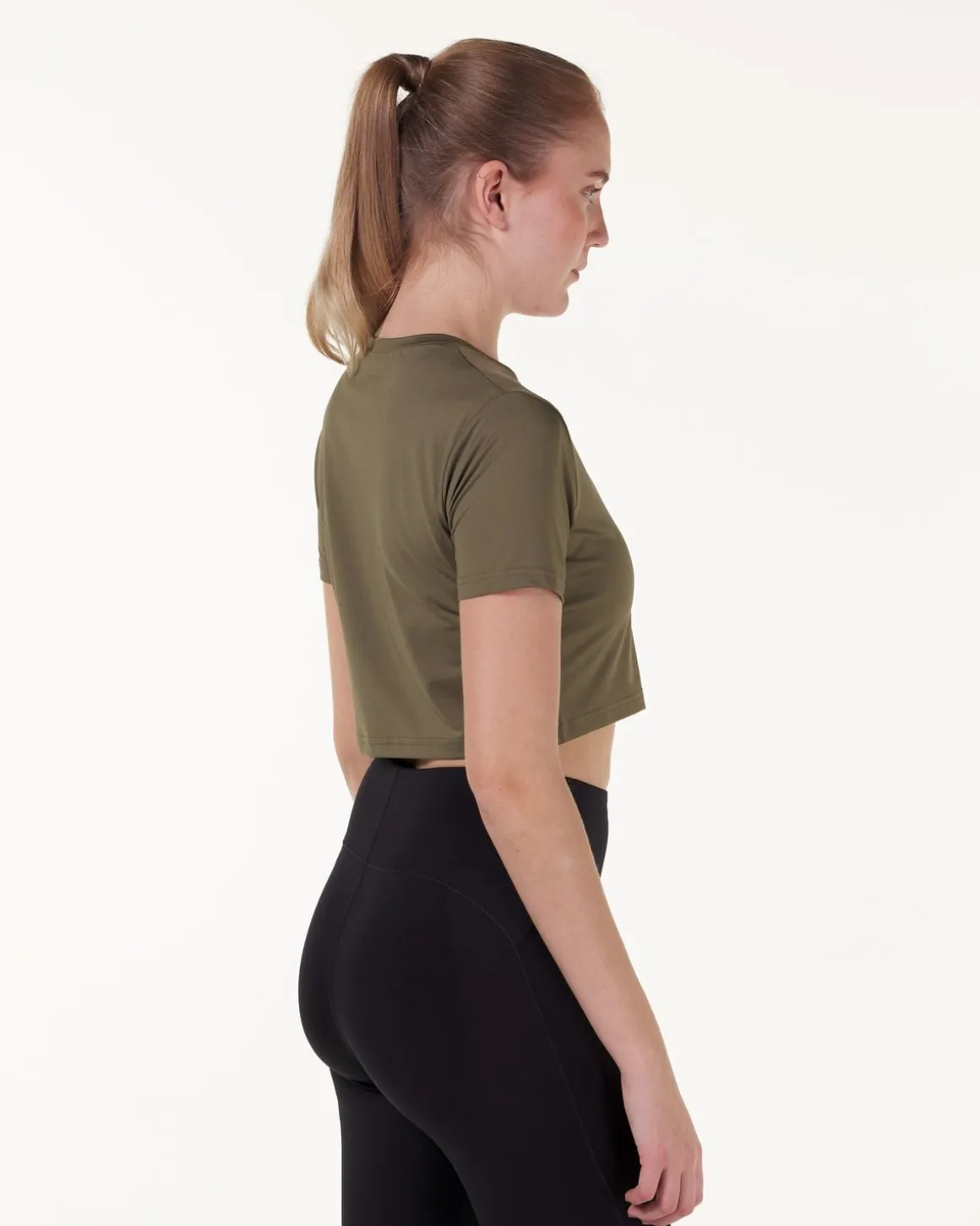 Essential Crop T-shirt Black+Blue+Green+Pink+White 5-PACK