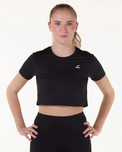 Essential Crop T-shirt Black 3-PACK