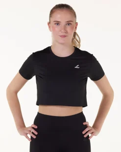 Essential Crop T-shirt Black 3-PACK