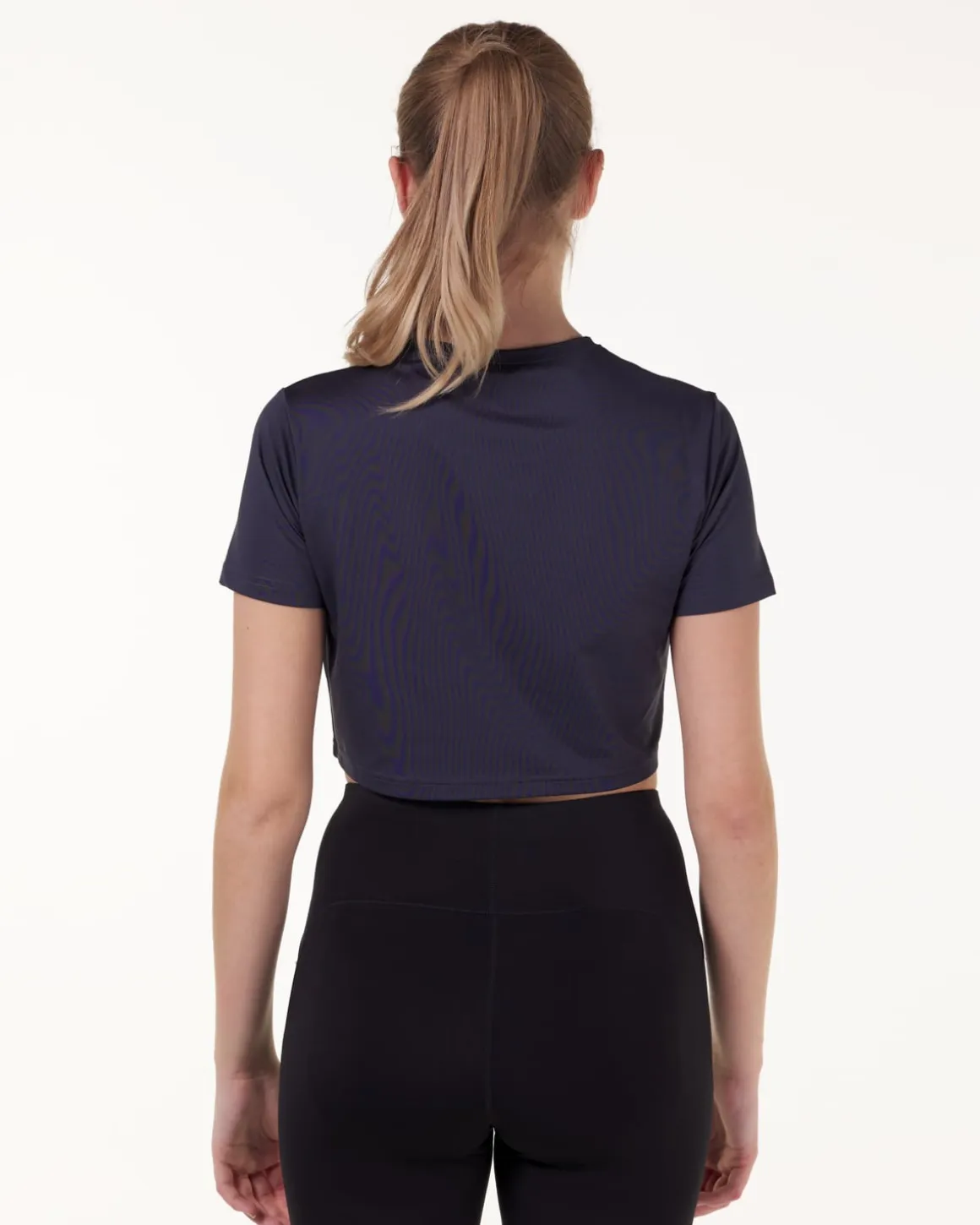 Essential Crop T-shirt Blue Ink