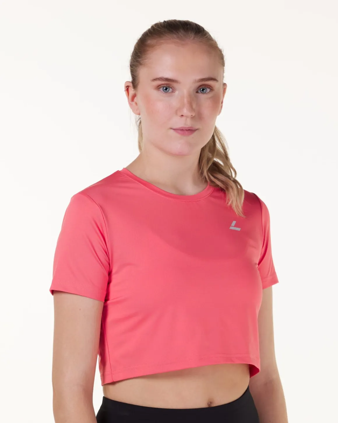 Essential Crop T-shirt Pink Rose