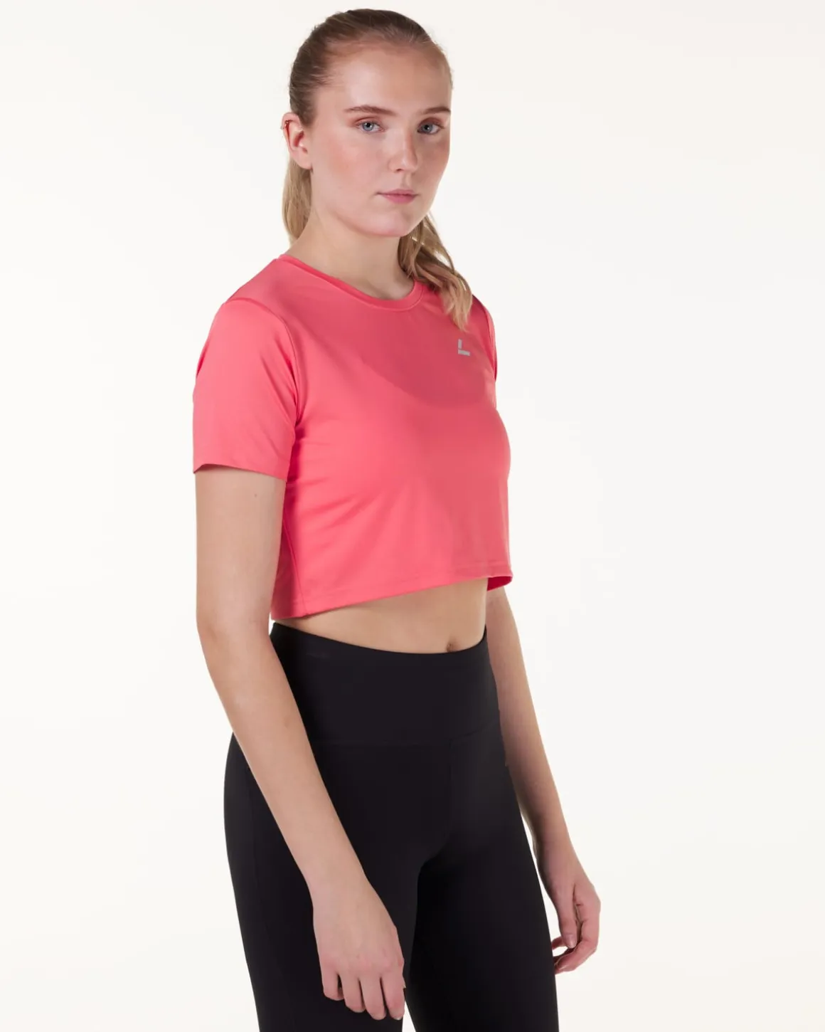 Essential Crop T-shirt Pink Rose