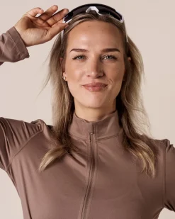 Essential Full Zip Jacket Beige Fossil