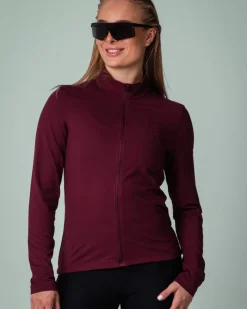 Essential Full Zip Jacket Burgundy