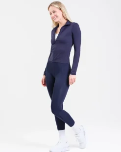 Essential Full Zip Sweater Blue Navy