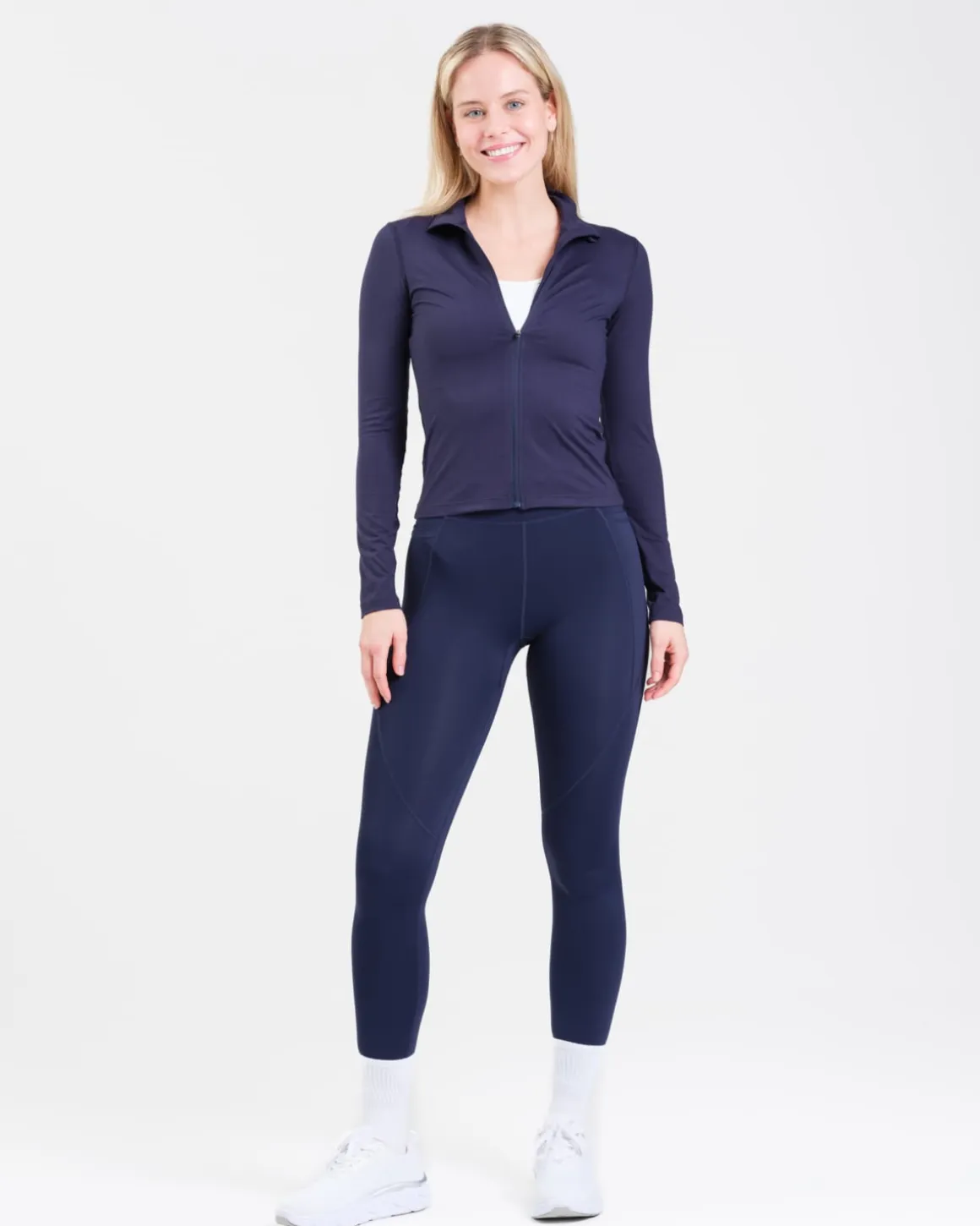 Essential Full Zip Sweater Blue Navy