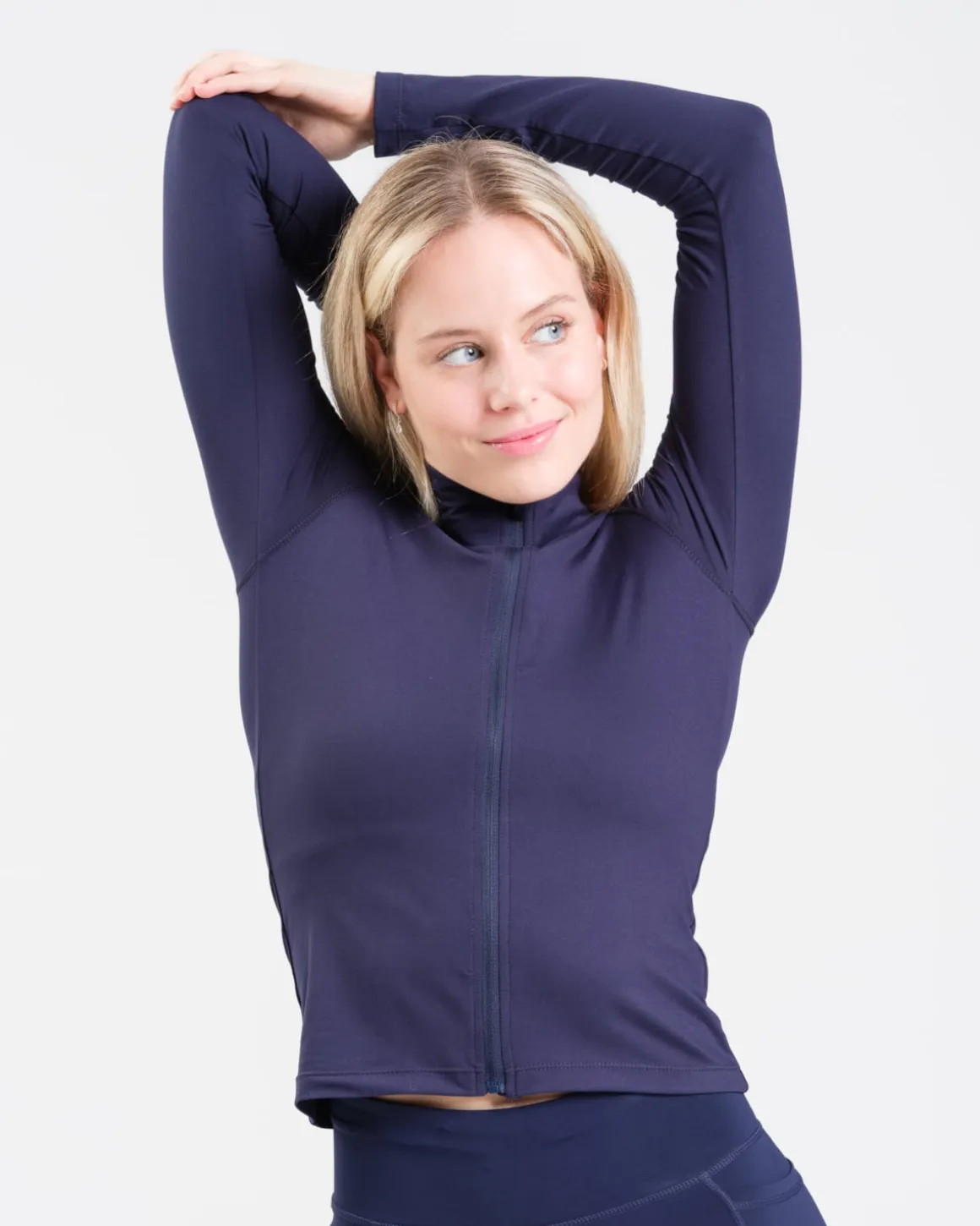Essential Full Zip Sweater Blue Navy