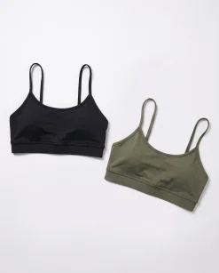 Essential Light Bra Black+Green 2-PACK
