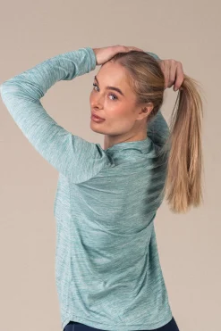 Essential Marl Long Sleeve Blue Turquoise