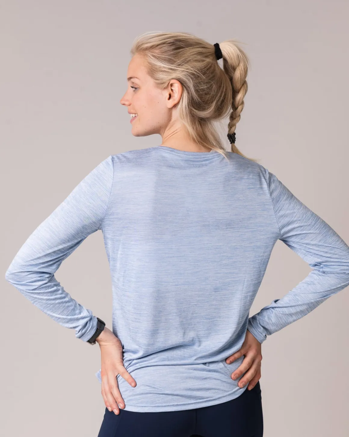 Essential Marl Long Sleeve Blue Airy Marl
