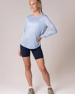 Essential Marl Long Sleeve Blue Airy Marl
