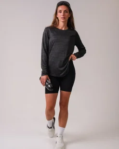 Essential Marl Long Sleeve Dark Grey Marl