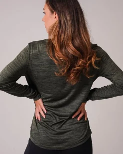 Essential Marl Long Sleeve Green Forest Marl