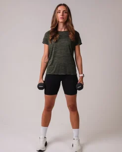 Essential Marl T-shirt Green Forest Marl