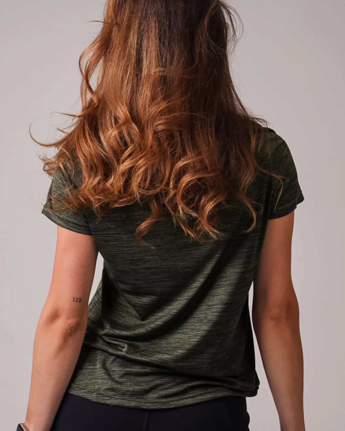 Essential Marl T-shirt Green Forest Marl