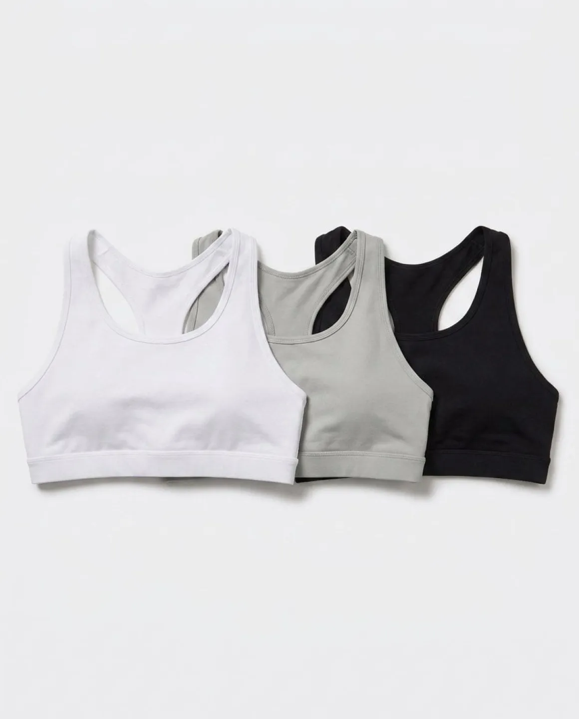 Essential Medium Support Bra White/Grey/Black 3-PACK