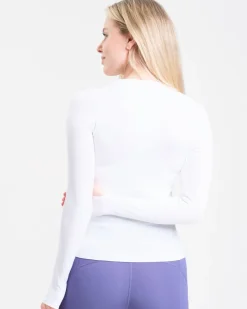 Essential Seamless Long Sleeve White Brilliant