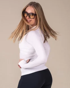 Essential Seamless Long Sleeve White Brilliant