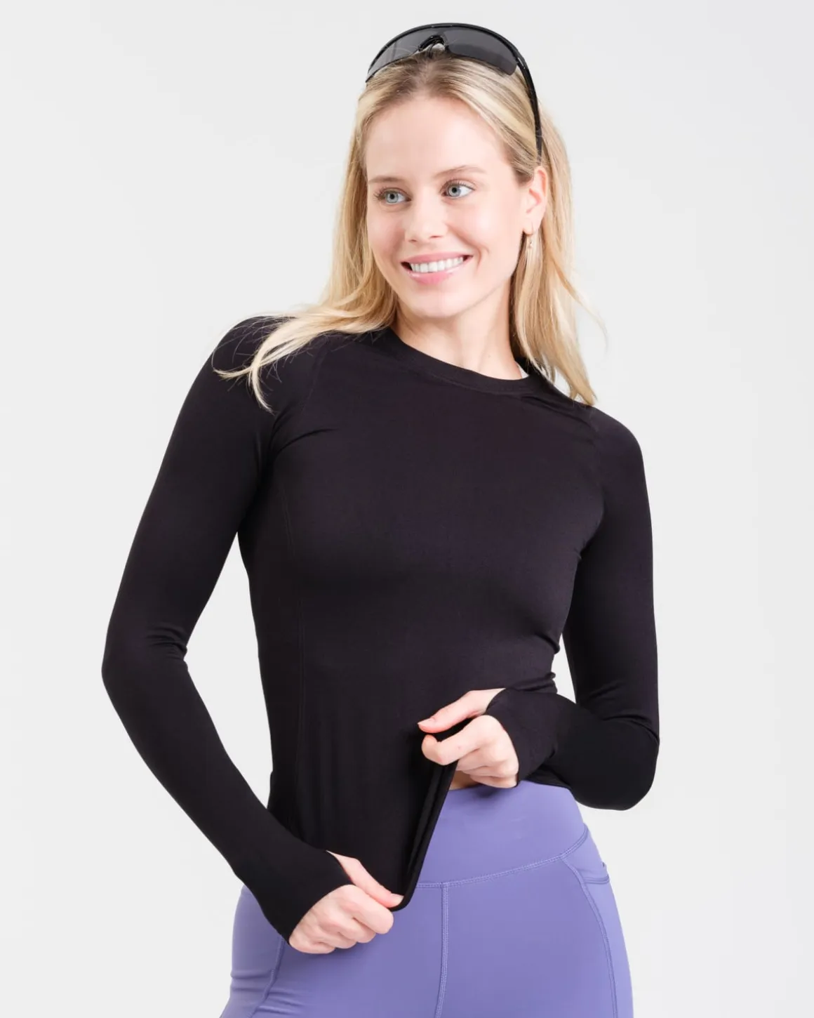 Essential Seamless Long Sleeve Black Beauty