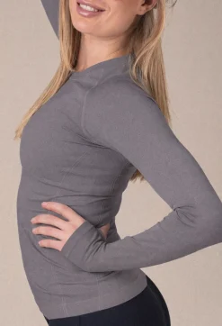Essential Seamless Long Sleeve Grey Granite