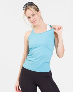 Essential Seamless Tank Top Blue Milky