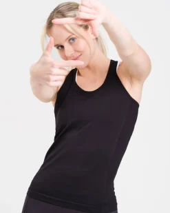 Essential Seamless Tank Top Black Beauty