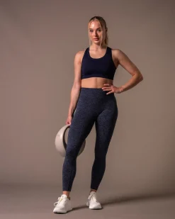 Essential Seamless Tights Blue Navy Marl