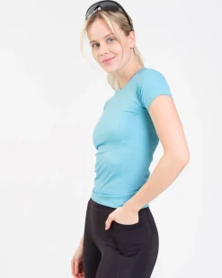 Essential Seamless T-shirt Blue Milky