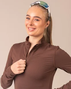 Essential 1/4 Zip Jacket Brown Pine