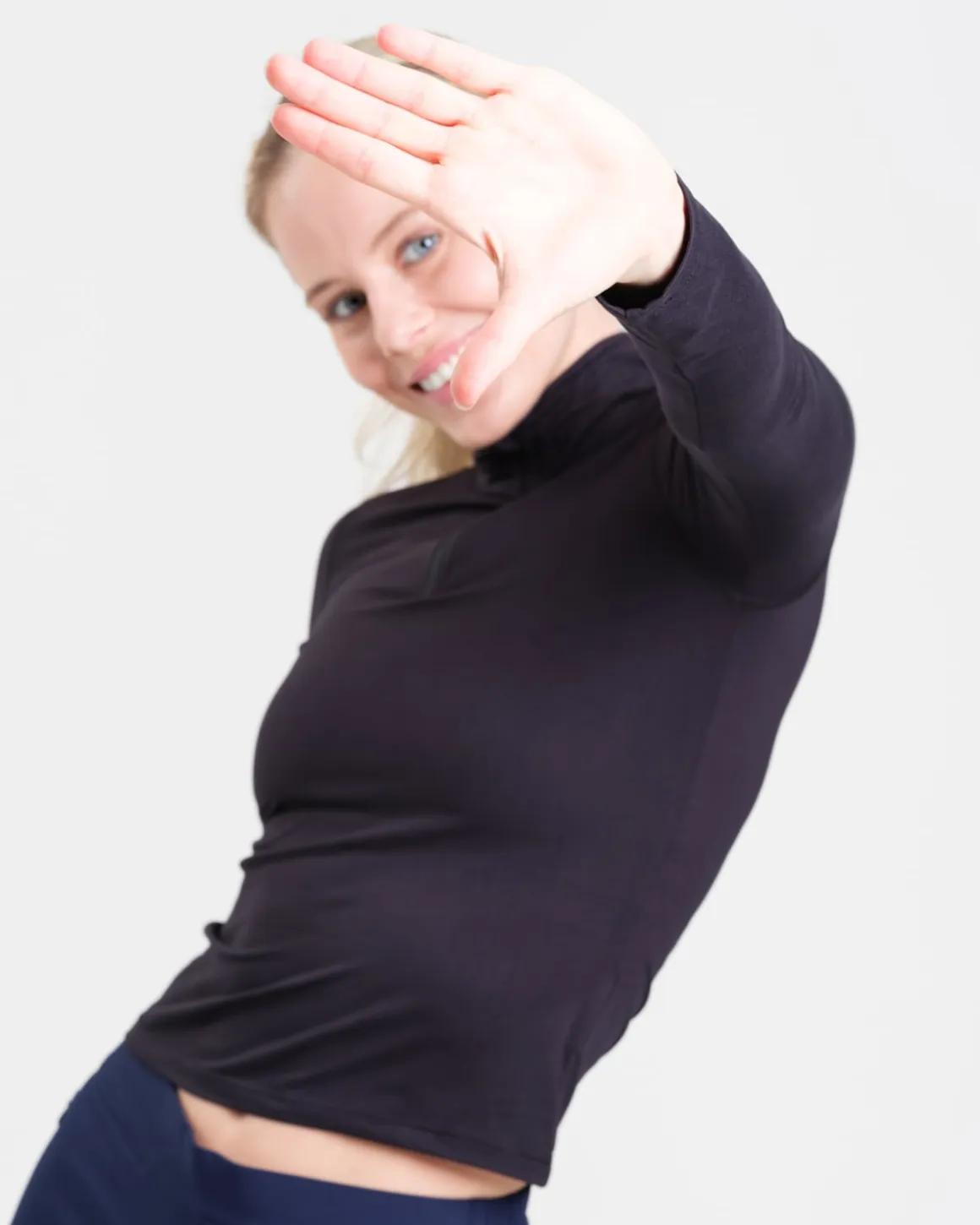 Essential 1/4 Zip Sweater Black Beauty