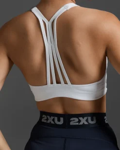 Form Strappy Low Impact Bra White/White