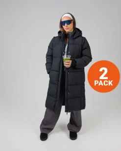 Frost Multiway Puffer Coat Black 2-PACK