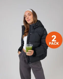 Frost Multiway Puffer Jacket Black 2-PACK