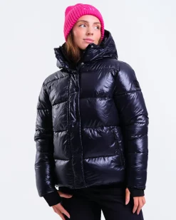 Glow Oversized Puffer Jacket Black/Navy