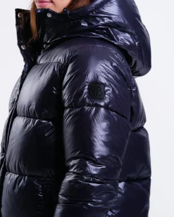 Glow Oversized Puffer Jacket Black/Navy