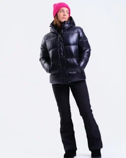 Glow Oversized Puffer Jacket Black/Navy