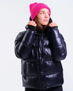 Glow Oversized Puffer Jacket Black/Navy