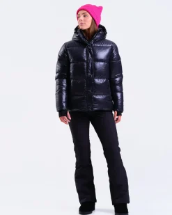 Glow Oversized Puffer Jacket Black/Navy