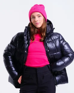 Glow Oversized Puffer Jacket Black/Navy
