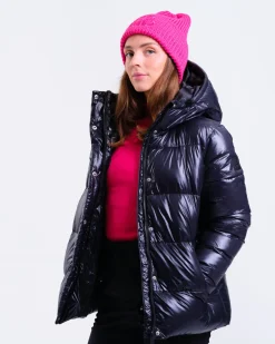 Glow Oversized Puffer Jacket Black/Navy